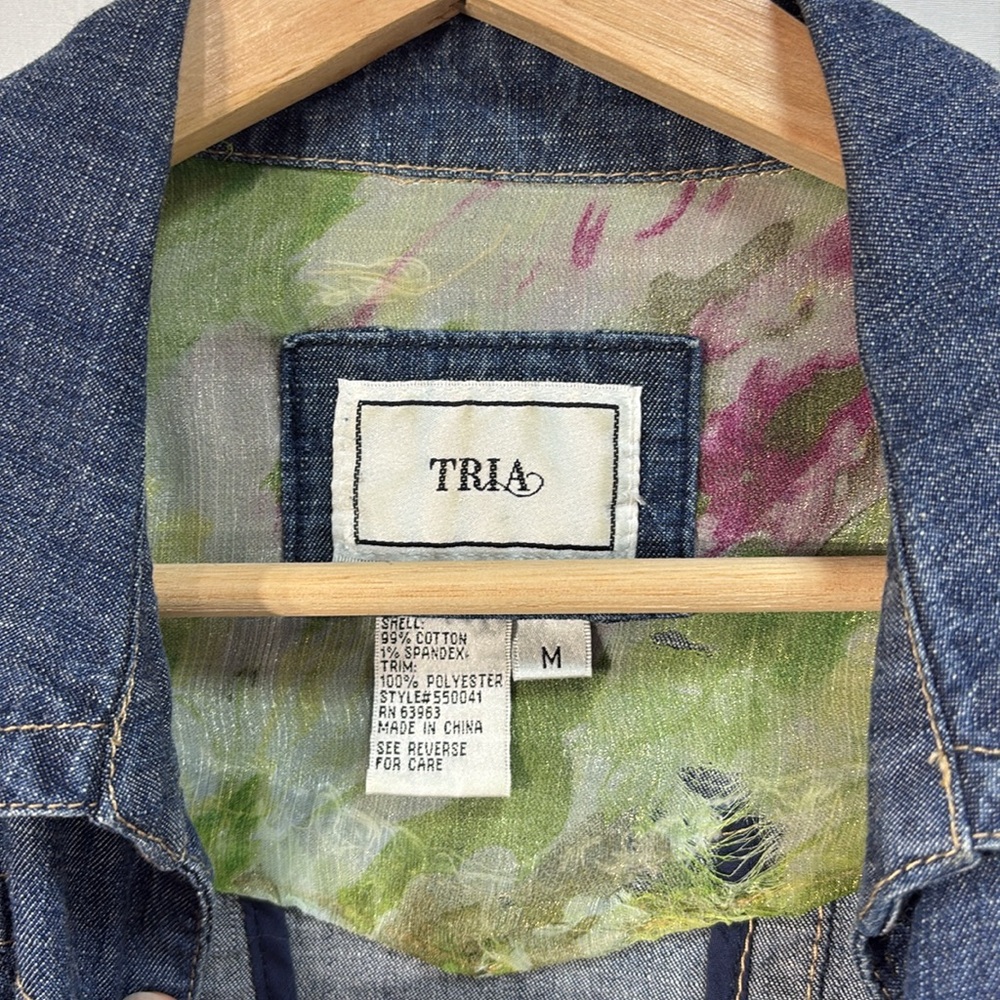 Tria Elevated Light Weight Denim Jacket: - image 2